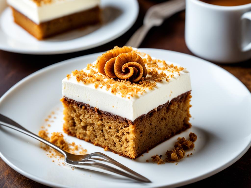 Elegant Coffee Ginger Slice Presentation