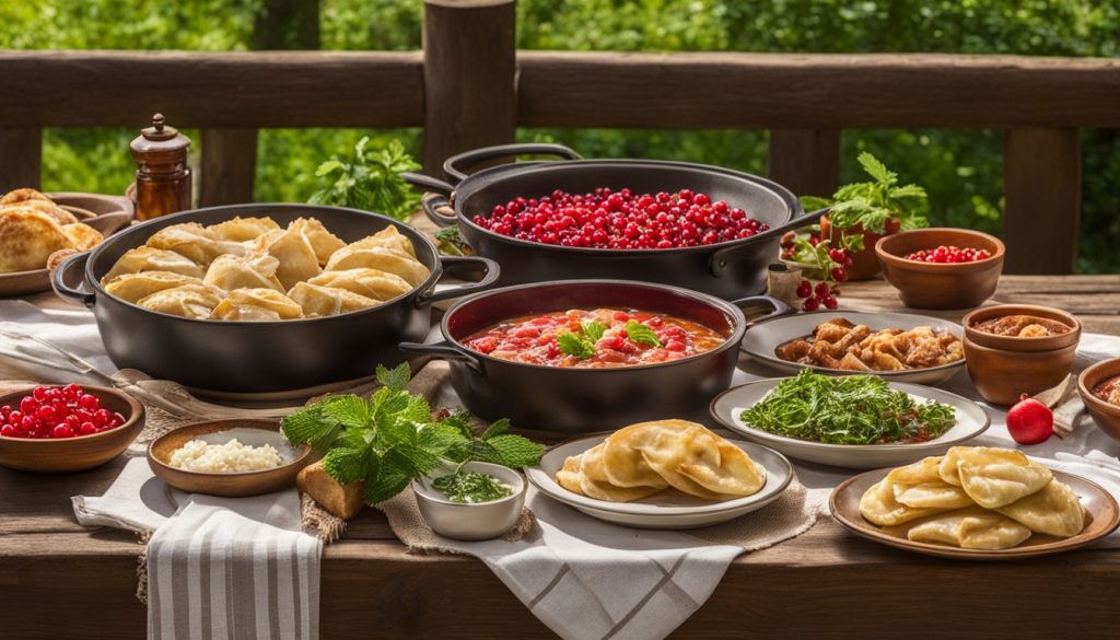 Polish traditional dishes featuring red currants