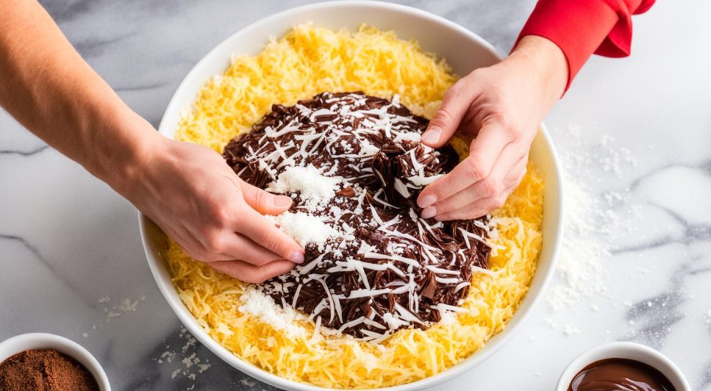 Preparing Knafeh Chocolate Bar