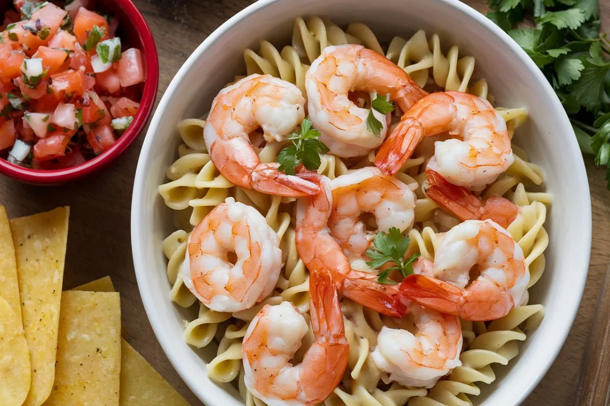 creamy shrimp and pasta recipes with pico de gallo recipe