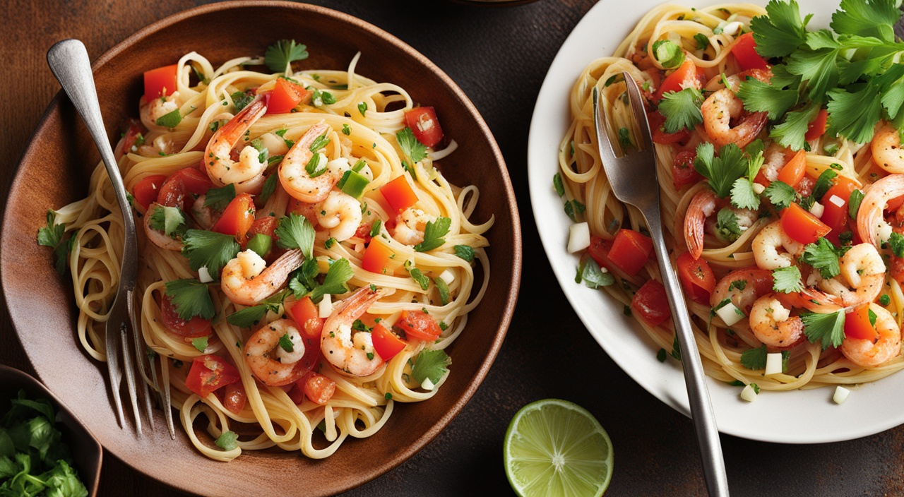 shrimp and pasta recipes with pico de gallo recipe