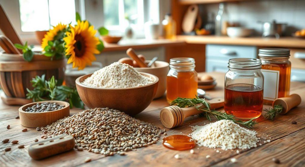 Buckwheat flour and healthy baking ingredients