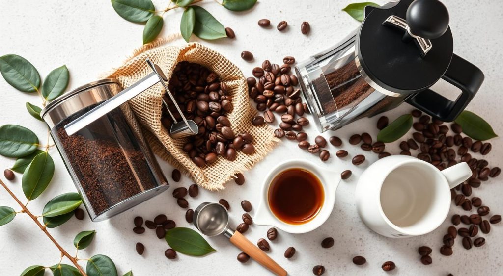 French press tools essential for brewing coffee