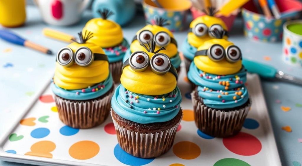 Minion cupcake decorations