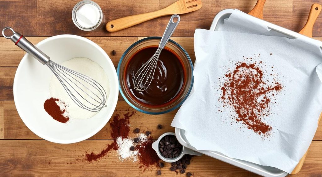 baking equipment for preparing brownie batter