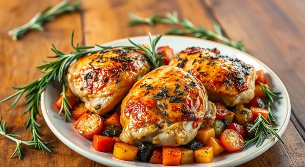 chicken thighs rosemary crock pot recipe