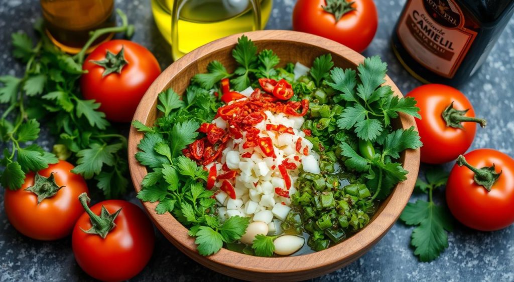 pizza dough recipe using 00 flour whole tomatoes and chimichurri