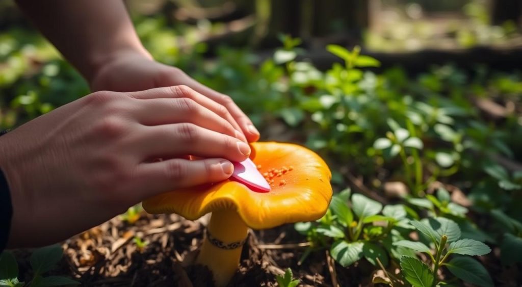 cleaning chicken of the woods