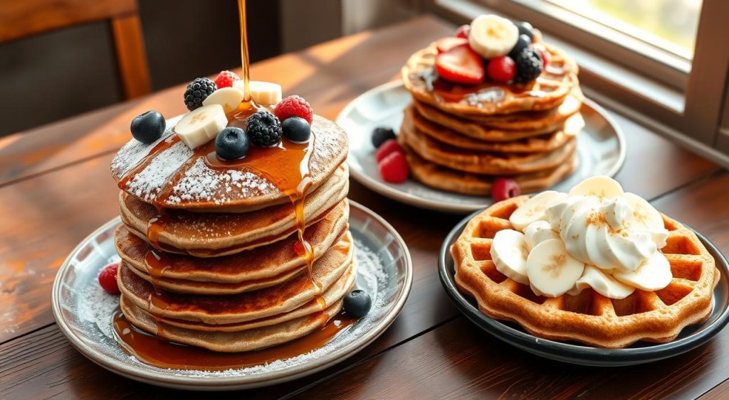 delicious buckwheat pancakes and waffles