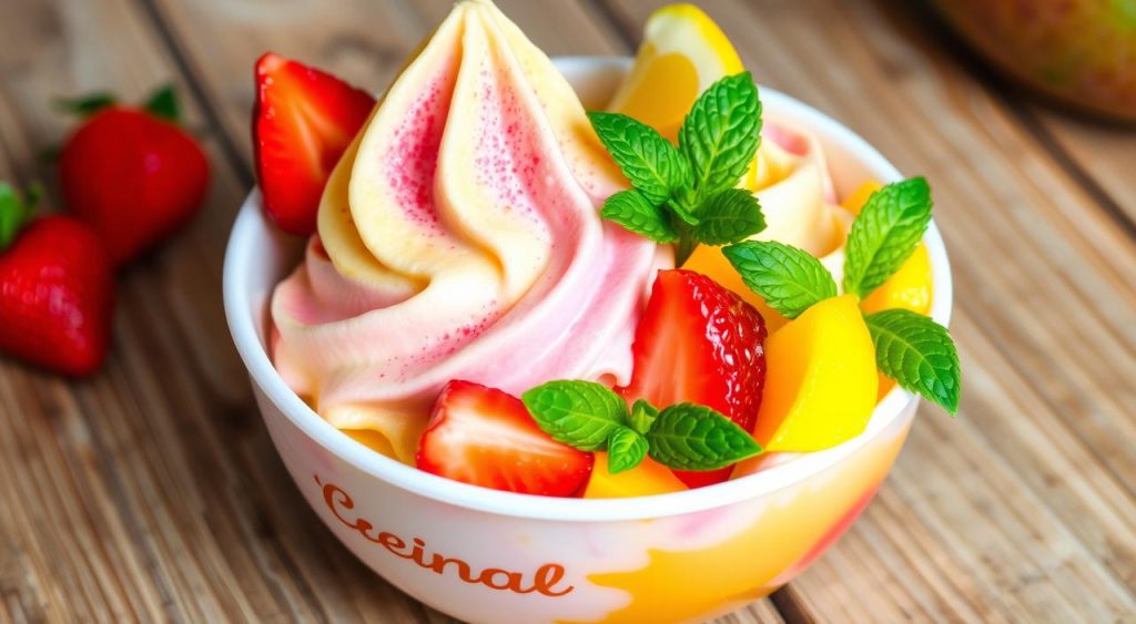 fruit-flavored ice cream