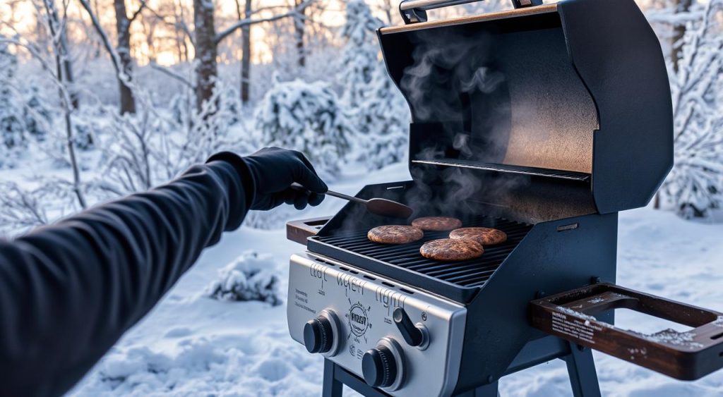 grilling in freezing temperatures