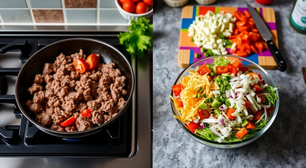 hamburger bowl recipe steps