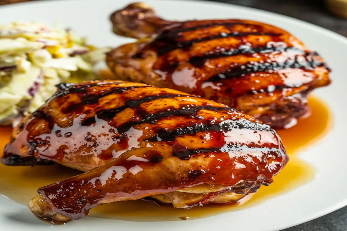 Honey bourbon barbecue chicken