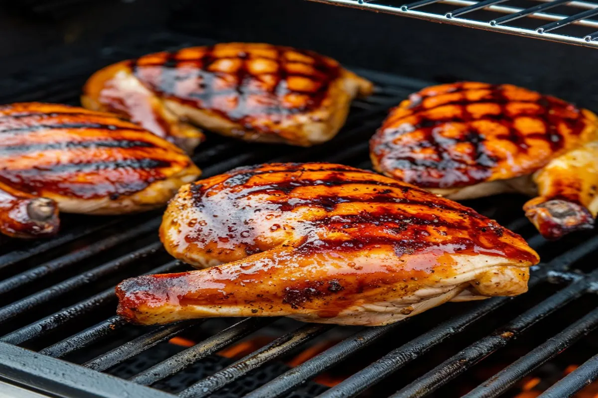 Honey bourbon barbecue chicken