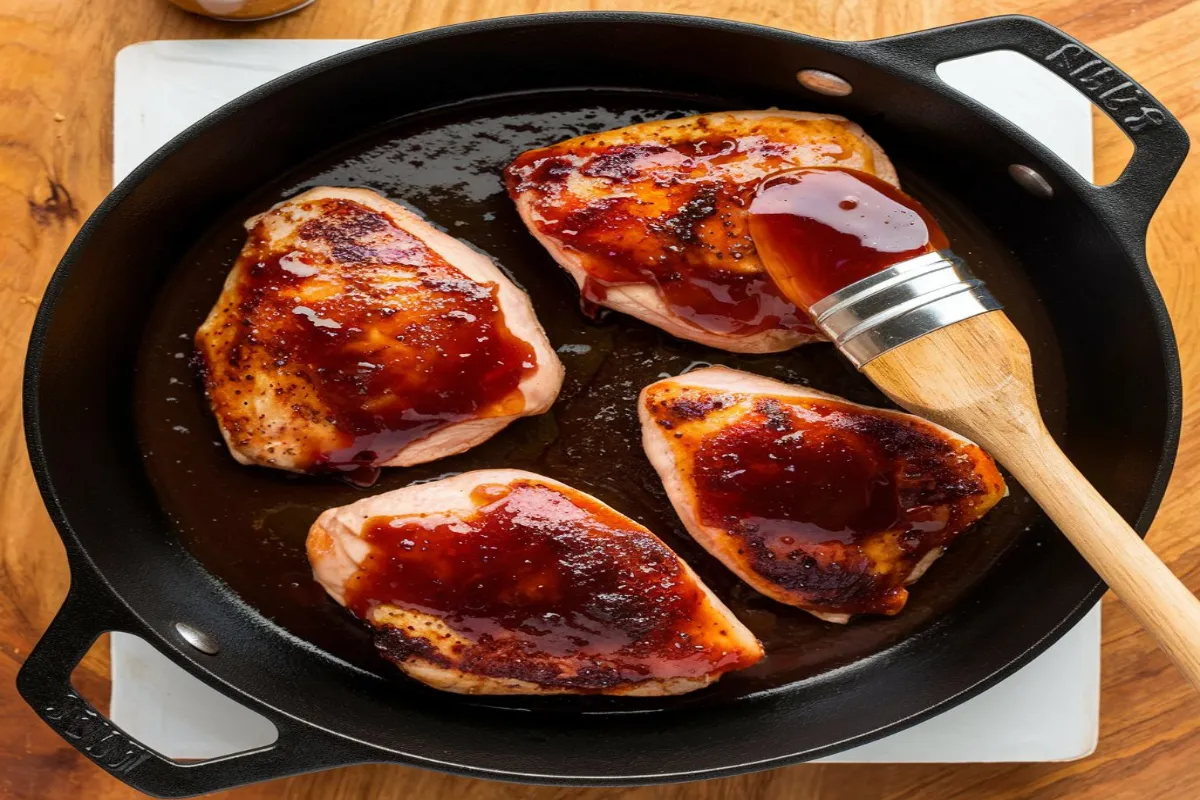 Honey bourbon barbecue chicken