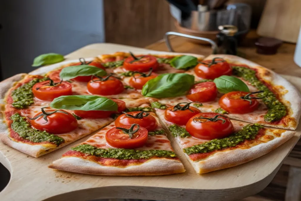 pizza dough recipe using 00 flour whole tomatoes and chimichurri