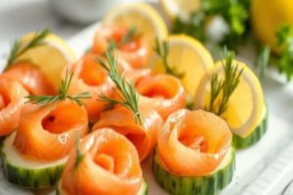 chatelaine smoked salmon roll on cucumber recipe