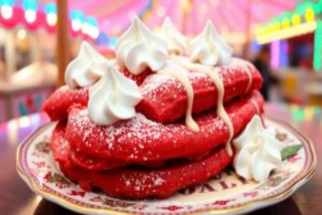 easy red velvet funnel cake recipe using box cake mix