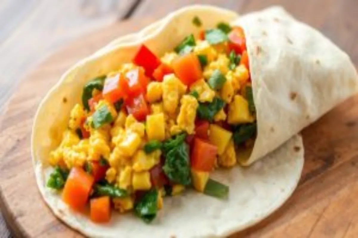 vegetable egg scramble recipe wrap