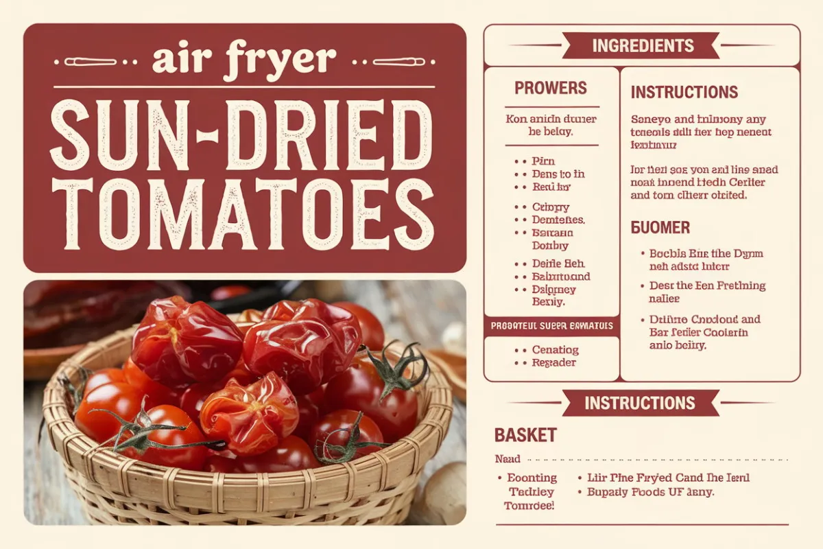 Air fryer sun-dried tomatoes recipe printable free