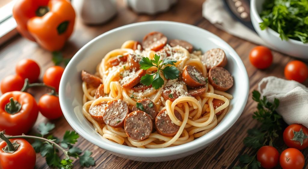 leftover brat recipe pasta