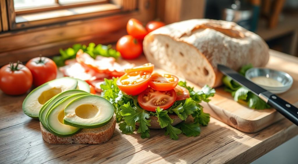 preparation steps for making sandwiches