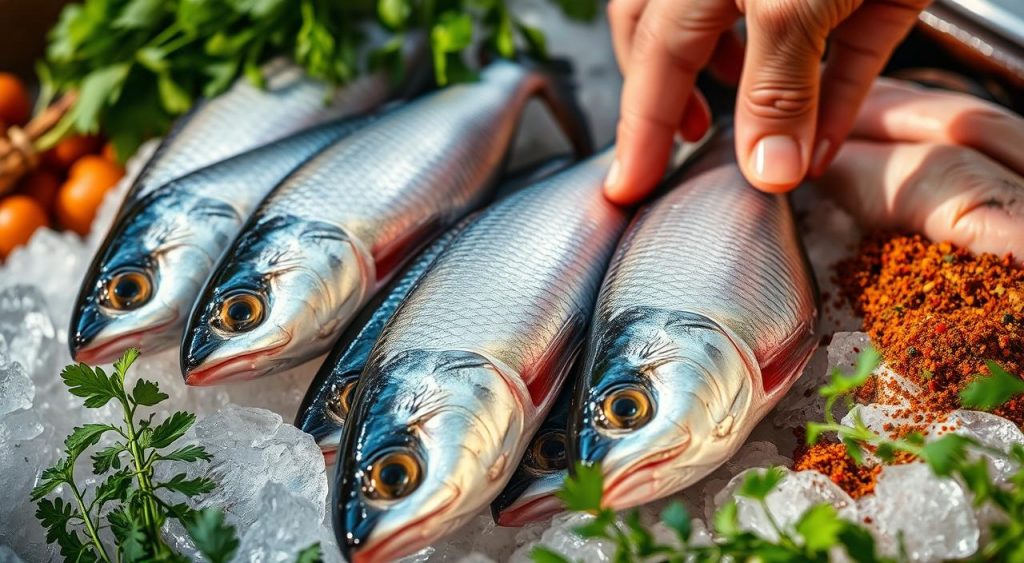 selecting fresh mackerel