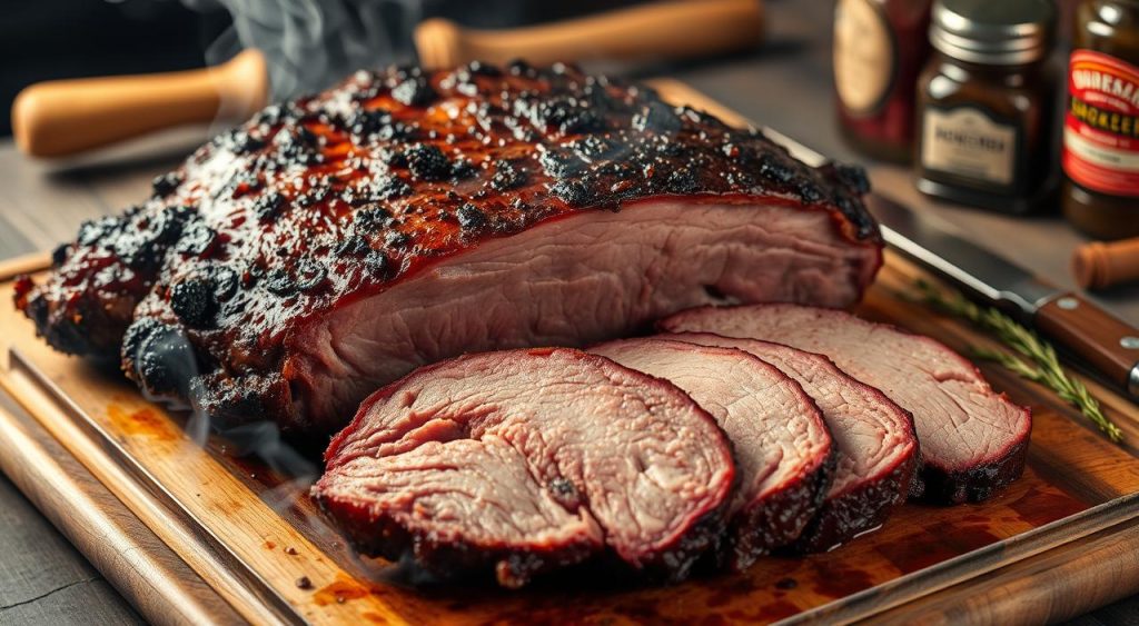 smoking brisket