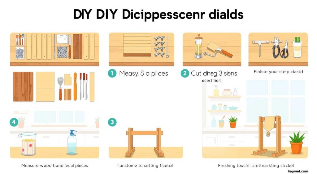 step-by-step DIY instructions for dispenserstand