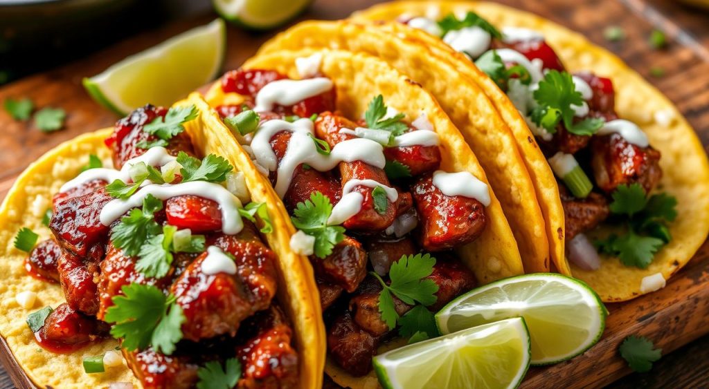 BBQ ribs tacos