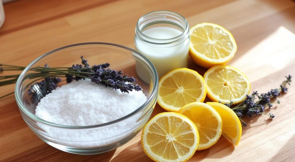 DIY scrub ingredients for easy salt scrub recipe