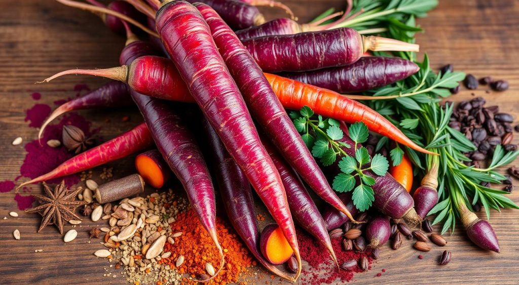 Flavor profile of purple carrots