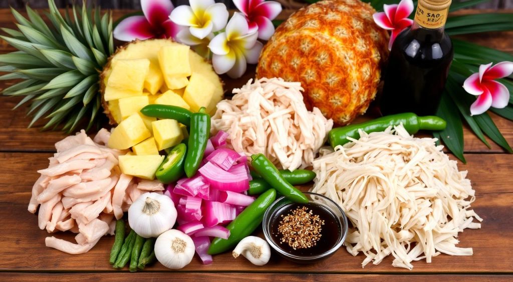 Hawaiian shredded chicken ingredients