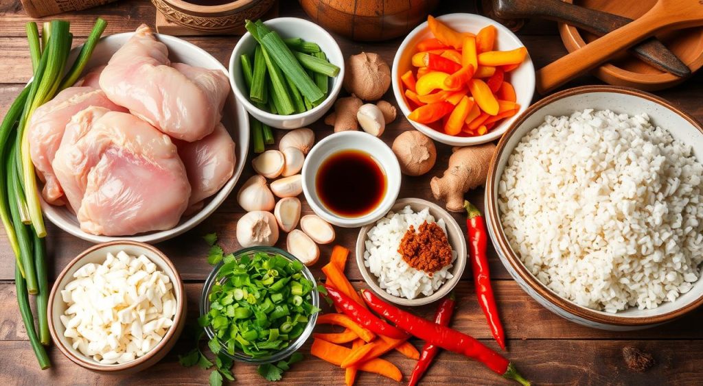 Korean Chicken Rice ingredients