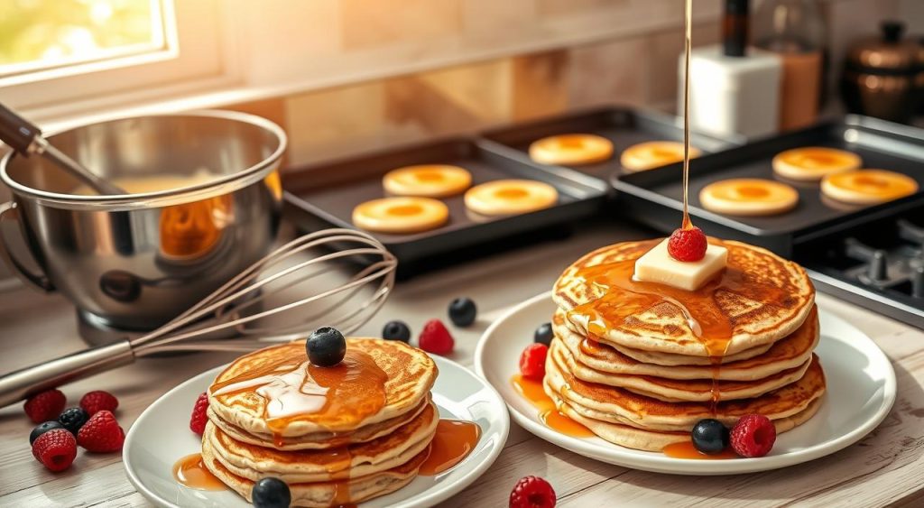 Pancake cooking process