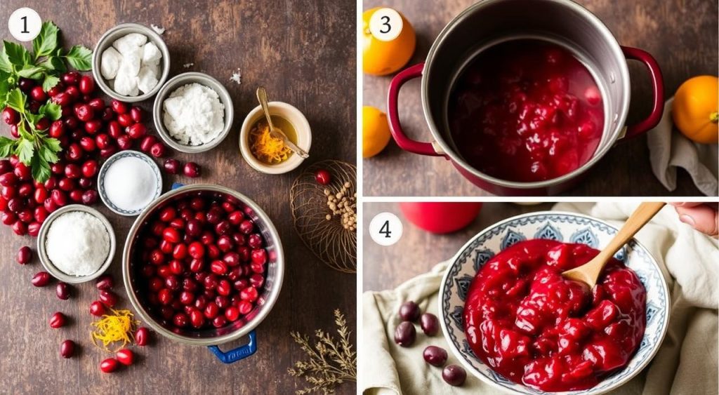 Step-by-step cranberry sauce instructions