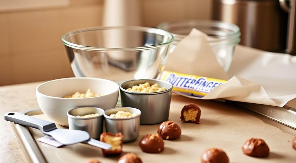 baking tools for Butterfinger balls