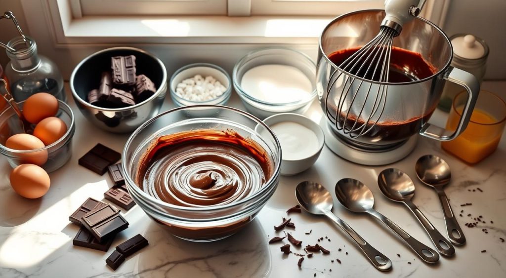 chocolate mousse preparation