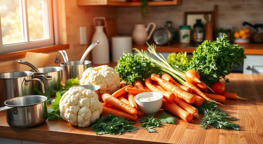 choosing ingredients for soup