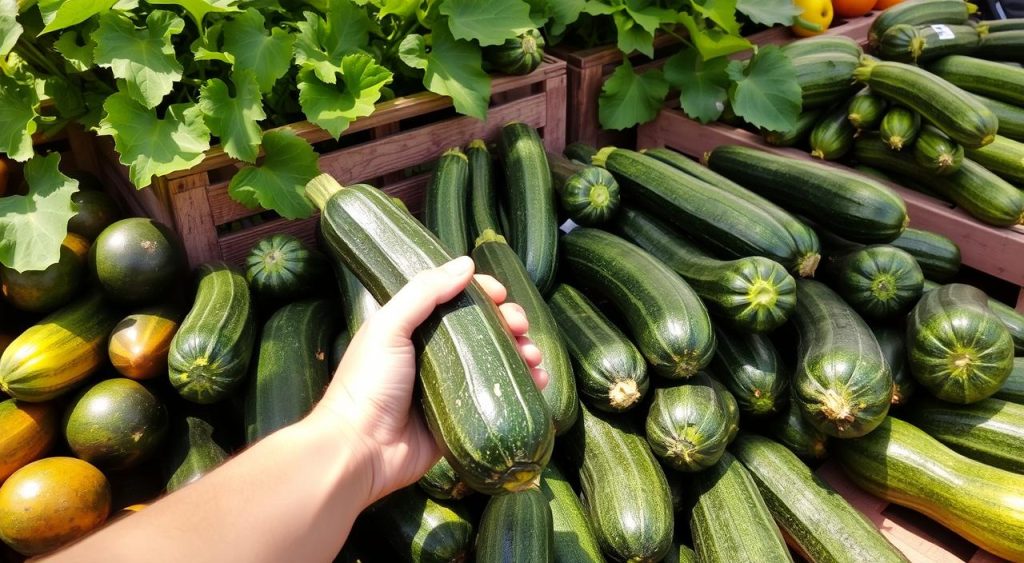 choosing zucchini