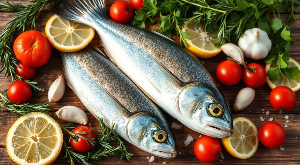 fresh fish ingredients for baked dorado