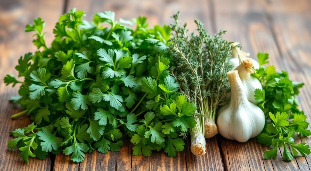 fresh herbs for chimichurri