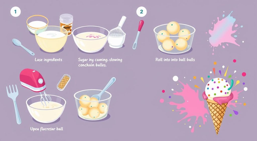 ice cream ball recipe steps