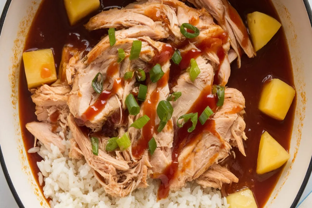 recipe for hawaiian shredded chicken