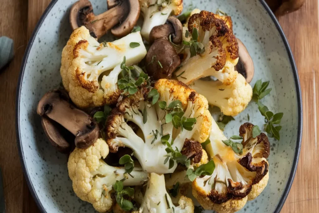 recipe for cauliflower and mushrooms