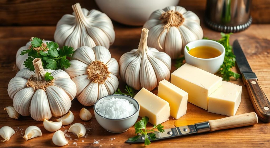 ingredients for garlic butter