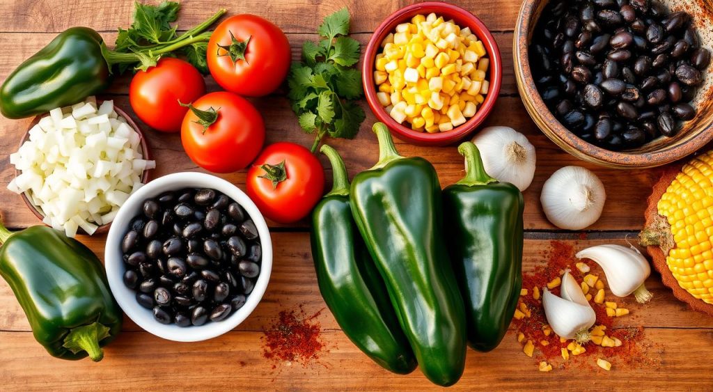 ingredients for poblano chili